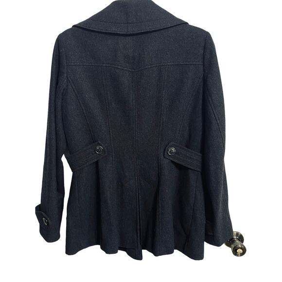 Apt 9 Peacoat Gray Size Small Collared Wool Blend - Picture 3 of 14